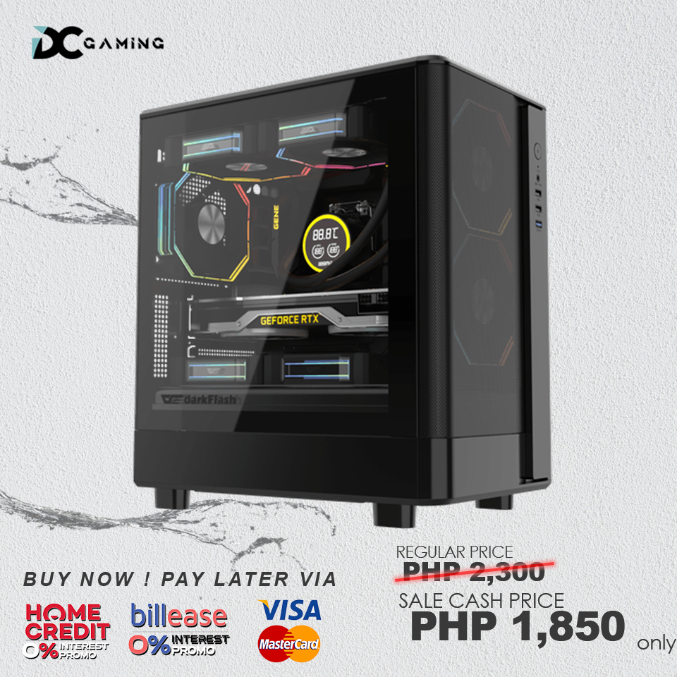 Darkflash DB330M Glass M-ATX PC Case | BLACK